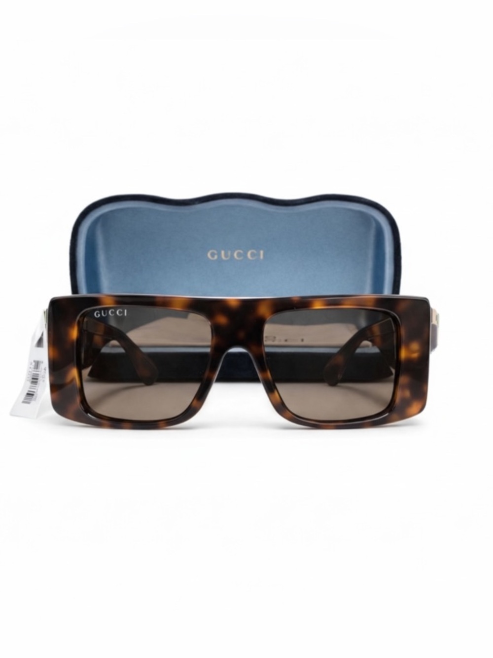 Gucci Rectangular Tortoiseshell Sunglasses - Brown - Picture 2 of 5